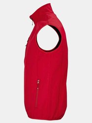 Mens Falcon Softshell Recycled Body Warmer - Pepper Red