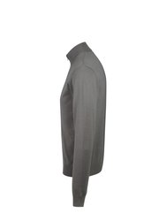 Mens Gordon Full Zip Cardigan - Grey