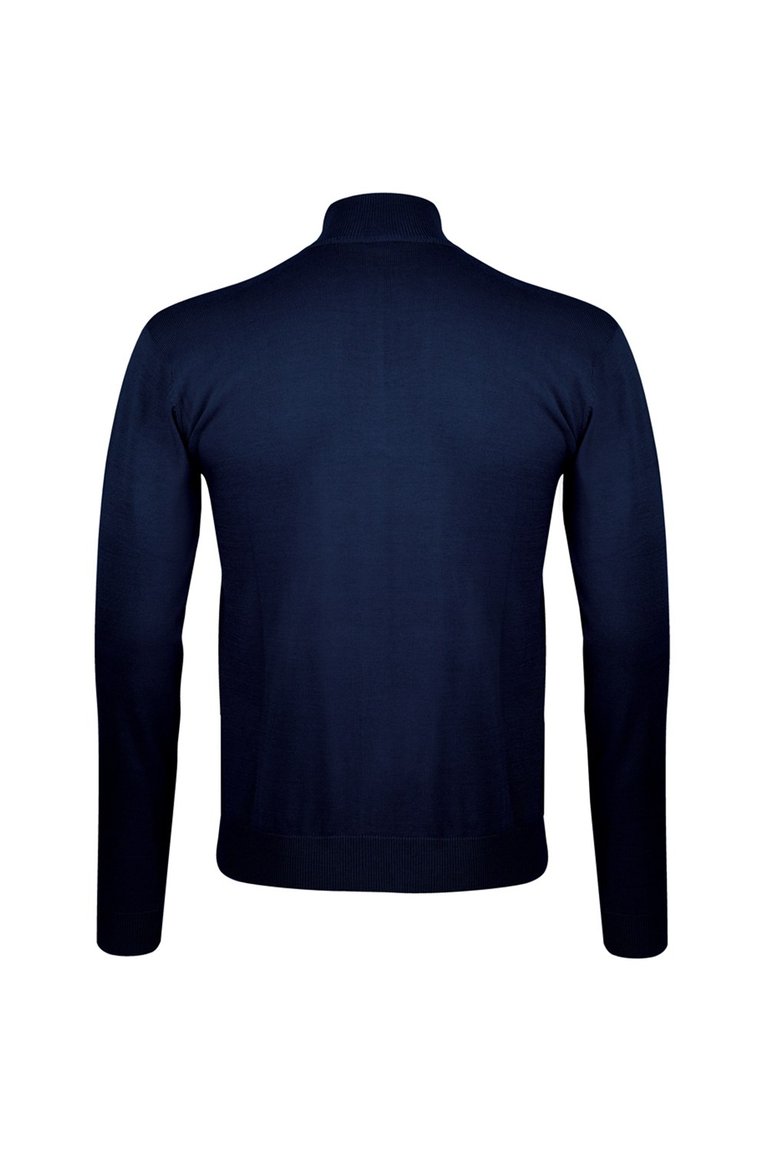 Mens Gordon Full Zip Cardigan - Navy