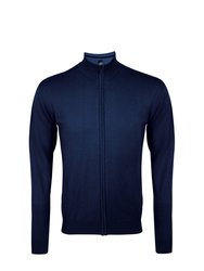 Mens Gordon Full Zip Cardigan - Navy - Navy