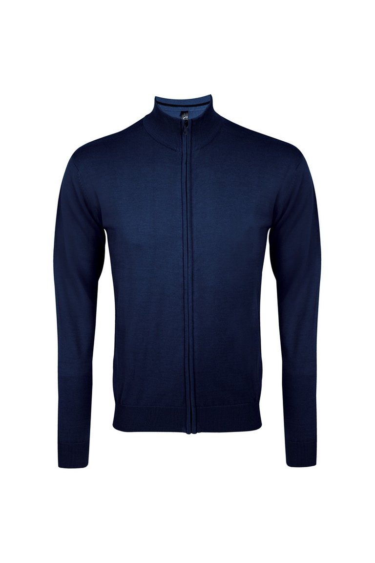 Mens Gordon Full Zip Cardigan - Navy - Navy