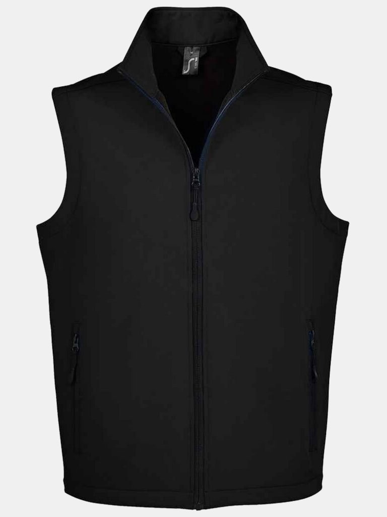 Mens Race Softshell Body Warmer - Black - Black