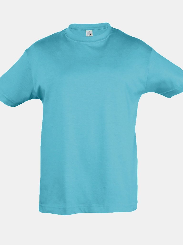 SOLS Kids Big Girls Regent Short Sleeve T-Shirt (Blue Atoll) - Blue Atoll