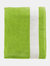 SOLS Lagoon Cotton Beach Towel (Lime Green/White) (One Size) - Lime Green/White