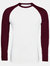 SOLS Mens Funky Contrast Long Sleeve T-Shirt (White/Burgundy) - White/Burgundy