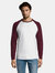 SOLS Mens Funky Contrast Long Sleeve T-Shirt (White/Burgundy)
