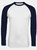 SOLS Mens Funky Contrast Long Sleeve T-Shirt (White/French Navy) - White/French Navy