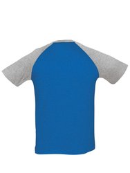 SOLS Mens Funky Contrast Short Sleeve T-Shirt (Royal Blue/Grey Melange)