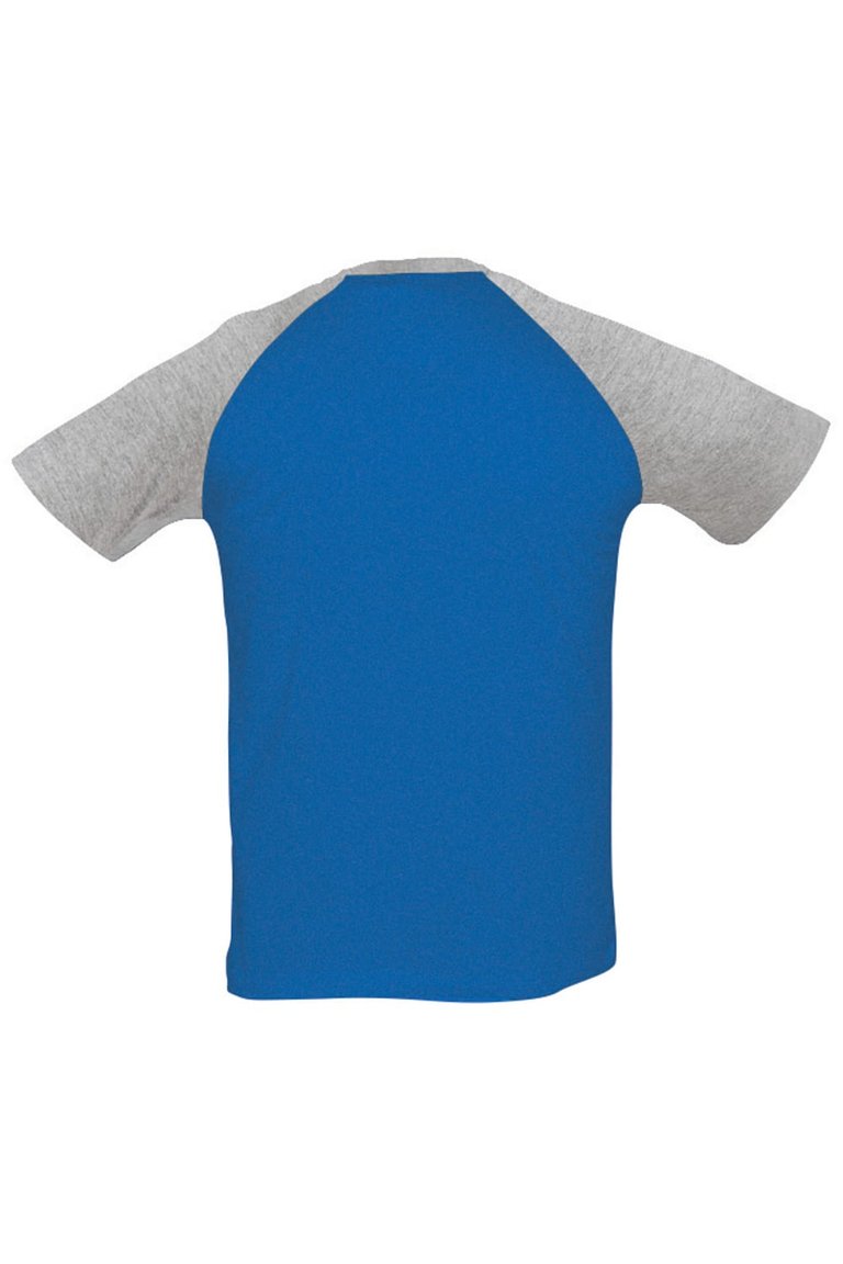 SOLS Mens Funky Contrast Short Sleeve T-Shirt (Royal Blue/Grey Melange)