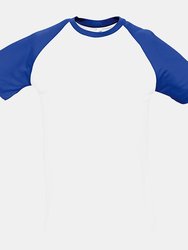 SOLS Mens Funky Contrast Short Sleeve T-Shirt (White/Royal Blue) - White/Royal Blue