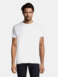 SOLS Mens Imperial Slim Fit Short Sleeve T-Shirt (White)