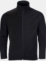 SOLS Mens Race Full Zip Water Repellent Softshell Jacket (Black) - Black