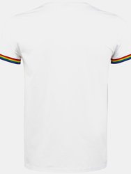 SOLS Mens Rainbow T-Shirt (White/Multicolored)