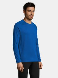 SOLS Mens Sporty Long Sleeve Performance T-Shirt (Royal Blue)