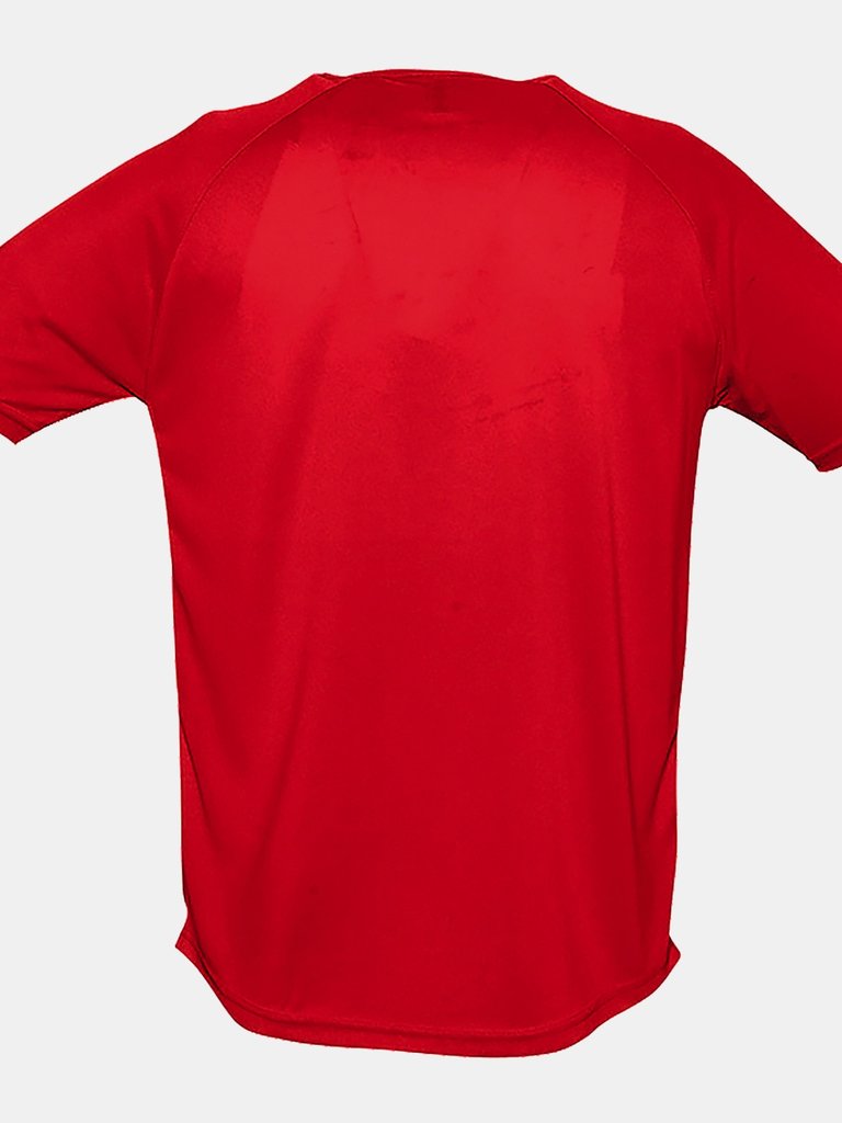 SOLS Mens Sporty Short Sleeve Performance T-Shirt (Red)