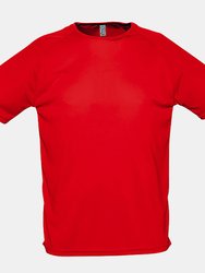 SOLS Mens Sporty Short Sleeve Performance T-Shirt (Red) - Red