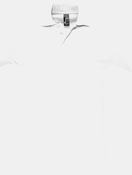 SOLS Mens Spring II Short Sleeve Heavyweight Polo Shirt (White) - White