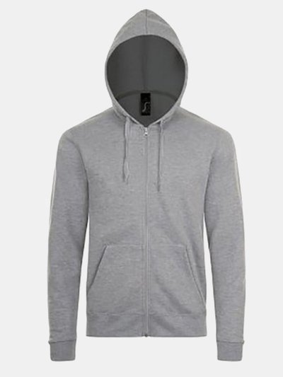 SOLS SOLS Mens Stone Zip Up Plain Hoodie (Gray Marl) product