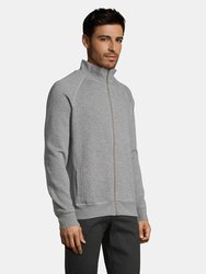 SOLS Mens Sundae Full Zip Sweat Jacket (Deep Grey Marl)