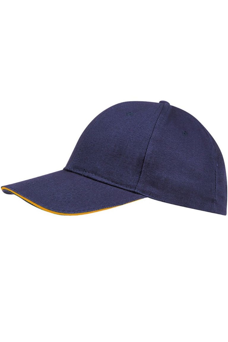 SOLS Unisex Buffalo 6 Panel Baseball Cap (French Navy/Neon Orange) - French Navy/Neon Orange