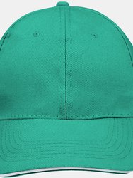 SOLS Unisex Buffalo 6 Panel Baseball Cap (Turquoise/White)