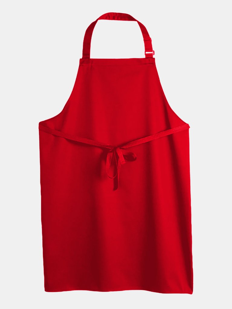 SOLS Unisex Gala Long Bib Apron / Barwear (Red) (One Size) (One Size) (One Size)