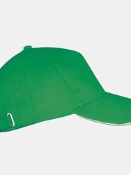 SOLS Unisex Long Beach Cap (Kelly Green/White) - Kelly Green/White