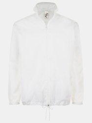 SOLS Unisex Shift Showerproof Windbreaker Jacket (White) - White