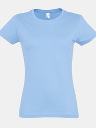 SOLS Womens/Ladies Imperial Heavy Short Sleeve Tee (Sky Blue) - Sky Blue