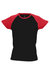 SOLS Womens/Ladies Milky Contrast Short/Sleeve T-Shirt (Black/Red) - Black/Red