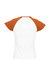 SOLS Womens/Ladies Milky Contrast Short/Sleeve T-Shirt (White/Orange)