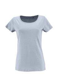 SOLS Womens/Ladies Milo Heather T-Shirt (Sky Blue) - Sky Blue