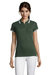 SOLS Womens/Ladies Pasadena Tipped Short Sleeve Pique Polo Shirt (Forest/White)