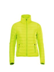 SOLS Womens/Ladies Ride Padded Water Repellent Jacket (Neon Green) - Neon Green