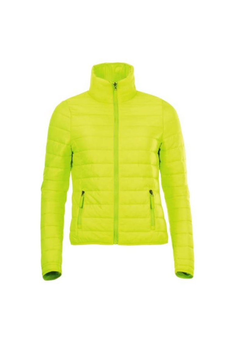 SOLS Womens/Ladies Ride Padded Water Repellent Jacket (Neon Green) - Neon Green
