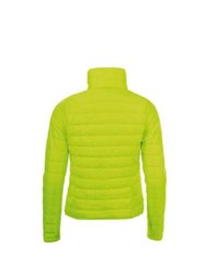 SOLS Womens/Ladies Ride Padded Water Repellent Jacket (Neon Green)