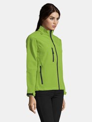 SOLS Womens/Ladies Roxy Soft Shell Jacket (Breathable, Windproof And Water Resistant) (Absinth Green)