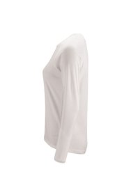 SOLS Womens/Ladies Sporty Long Sleeve Performance T-Shirt (White)