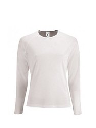 SOLS Womens/Ladies Sporty Long Sleeve Performance T-Shirt (White) - White