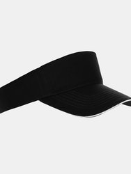 Unisex Ace Sun Visor - Black/White - Black/White