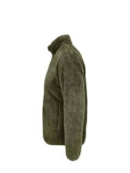 Unisex Adult Finch Fluffy Jacket - Army