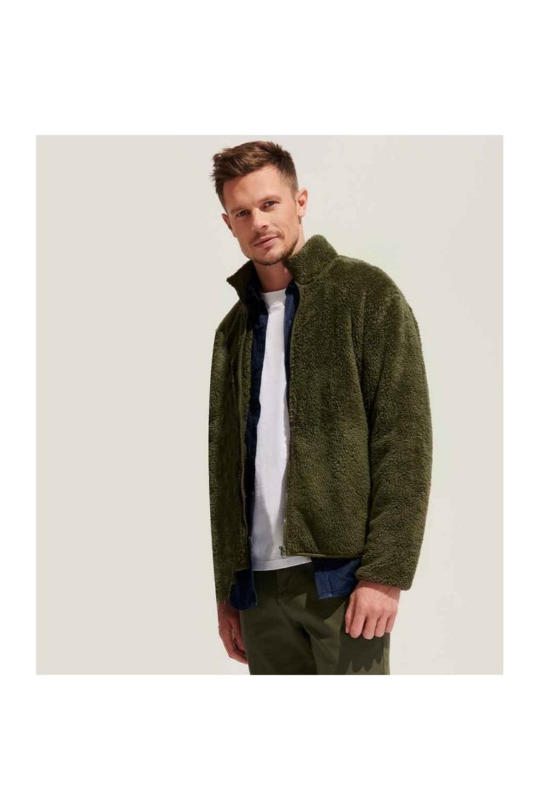 Unisex Adult Finch Fluffy Jacket - Army