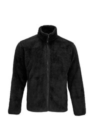 Unisex Adult Finch Fluffy Jacket - Black - Black