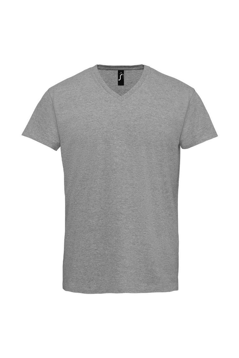 Unisex Adult Imperial V Neck T-Shirt - Grey Marl