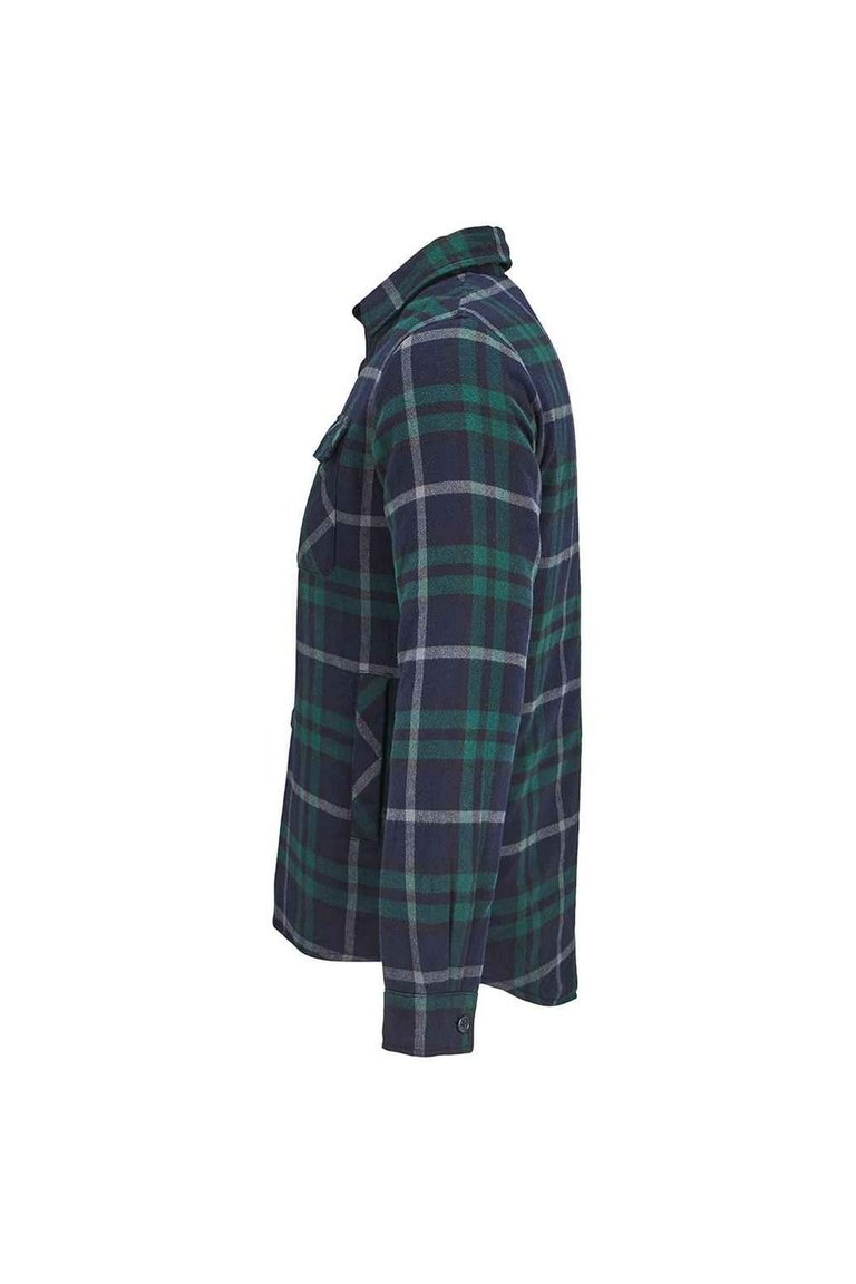 Unisex Adult Noah Flannel Padded Overshirt - Green Empire