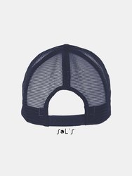 Unisex Bubble Contrast Cap - White/French Navy