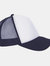 Unisex Bubble Contrast Cap - White/French Navy - White/French Navy