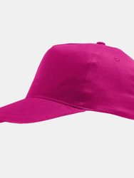 Unisex Sunny 5 Panel Baseball Cap - Fuchsia