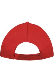 Unisex Sunny 5 Panel Baseball Cap - Red