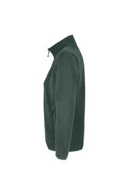 Womens/Ladies Factor Microfleece Recycled Fleece Jacket - Forest Green